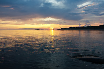 Image showing Sea sunset