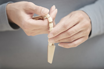 Image showing Hands with rosary beads