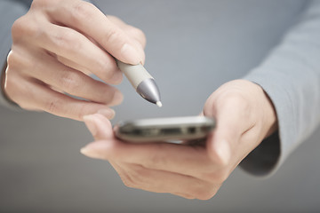 Image showing Smartphone and stylus