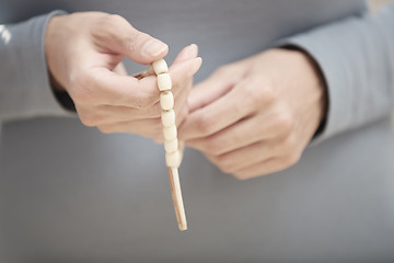 Image showing Hands with rosary beads