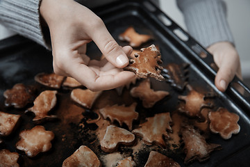 Image showing Burnt cookies