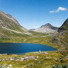 Image showing Lake on the top of mountains, Norway