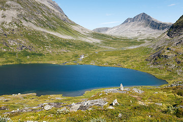 Image showing Lake on the top of mountains, Norway