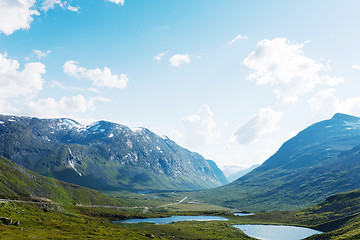 Image showing Lakes on the top of mountains, Norway