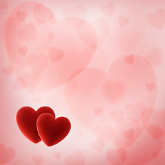Image showing valentine's day background with red hearts