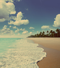 Image showing beach landscape - vintage retro style