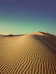 Image showing evening desert - vintage retro style