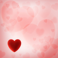 Image showing valentine's day background with red heart