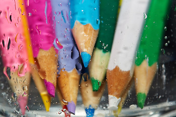 Image showing Wet color pencils