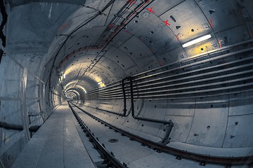 Image showing Underground tunnel for the subway