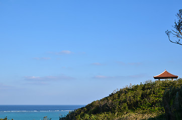 Image showing Observation point at blue ocean