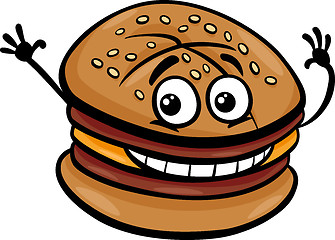 Image showing cheeseburger cartoon character