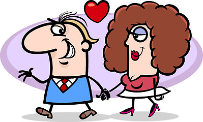 Image showing couple in love valentine cartoon