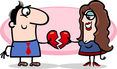 Image showing couple in love valentine cartoon