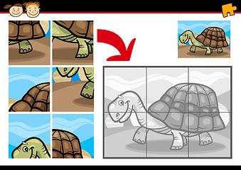 Image showing cartoon turtle jigsaw puzzle game