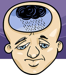 Image showing sad man concept cartoon illustration