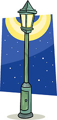 Image showing streetlight lantern cartoon illustration