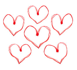 Image showing Red valentine hearts