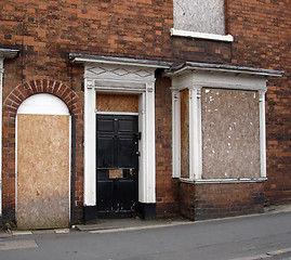 Image showing Boarded up house