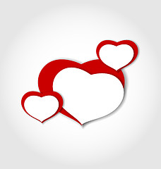Image showing Valentine background made of hearts stickers