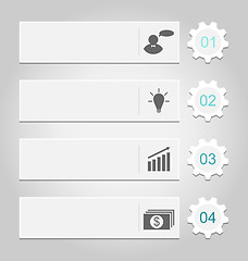 Image showing Modern design templates, can be used for infographics, numbered 