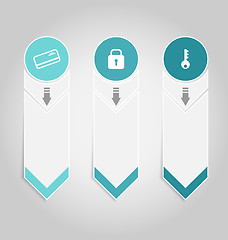 Image showing Modern design infographics element template paper tags