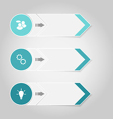 Image showing Set modern design banners with infographics elements