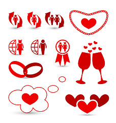 Image showing Valentine's Day infographics and wedding design elements
