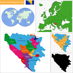 Image showing Bosnia and Herzegovina map