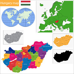 Image showing Hungary map