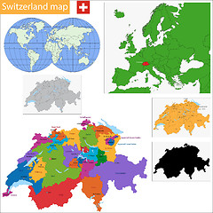 Image showing Switzerland map