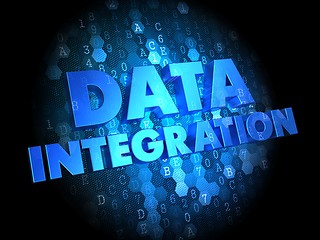 Image showing Data Integration on Dark Digital Background.