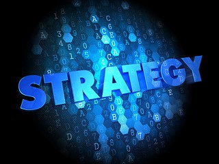 Image showing Strategy on Dark Digital Background.