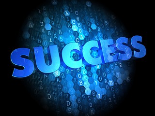 Image showing Success on Dark Digital Background.