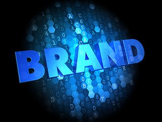 Image showing Brand on Dark Digital Background.
