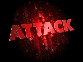 Image showing Attack on Dark Digital Background.