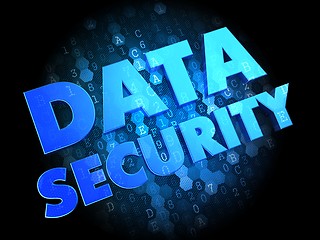 Image showing Data Security on Dark Digital Background.