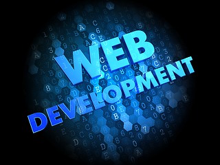 Image showing Web Development on Dark Digital Background.