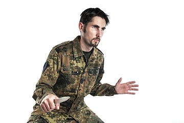 Image showing Self defense instructor with knife