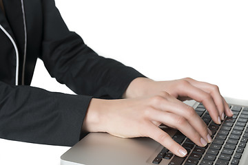 Image showing Typing hands