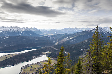 Image showing Alps with lake