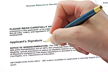 Image showing Sign a contract