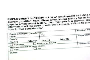 Image showing Employment history