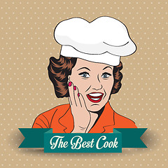 Image showing Lady Chef,  retro illustration