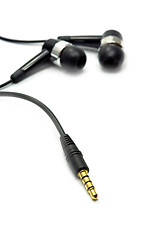 Image showing Audio jack and earphone