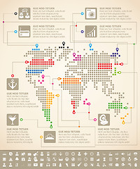 Image showing Infographics With Earth Map