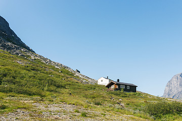 Image showing Summer houses in mountains