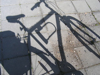 Image showing bicycle shadow