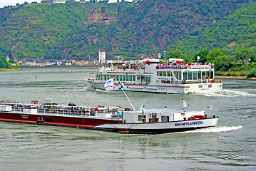 Image showing Ships on Rhine river