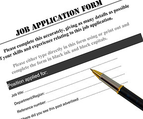 Image showing Job application form